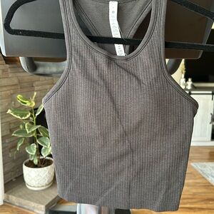 LULULEMON Ebb to Street Crop Racerback Tank Top, Size 8, Black